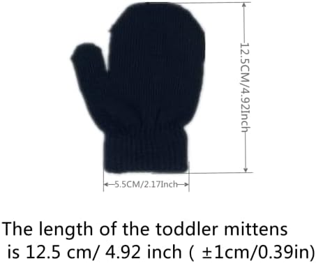 Leverayer חורפי ילדים פעוטות סרוגים כפפות צוואר כפפות צוואר הצעיף מוגדרות לבנים בנות בגילאי 2-5, חום צוואר רירית