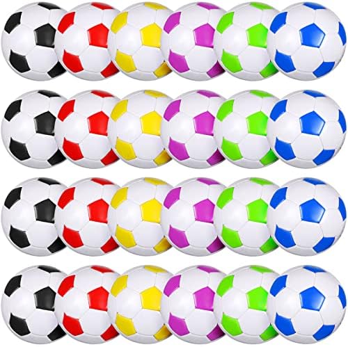Hydren 24 חבילות כדורי כדורגל עם משאבה מחוץ למכונת צעצועי ספורט תפור כדור כדורגל לנוער אימונים במשחקי כדורגל