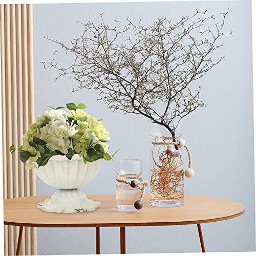 קבילוק 4 יחידות עציץ חתונה שולחן דקור כד צמח סירי פרח הסדר סיר לבן משרד ברזל זכוכית עמודה רומית