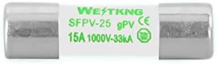 SVAPO 50 PCS PV נתיך סולארי 1000V DC 10 * 38 ממ 1A 3A 5A 10A 15A 20A 25A 30A להגנה על מערכת כוח פוטו -וולטאית