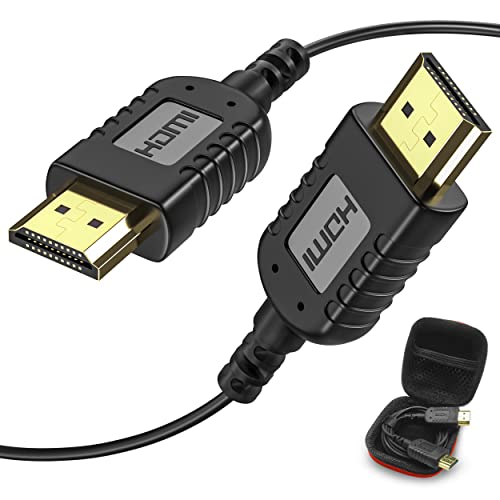 כבל HDMI דק במיוחד 6.6ft, חוט HDMI גמיש היפר עד 4K@30Hz, foinnex מהירות גבוהה HDMI 1.4 עבור קשת, HDR, PS4,