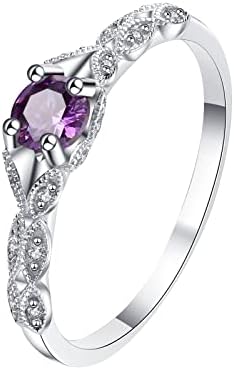 2023 חדש אמטיסט זירקון נשים טבעת יצירתי טבעת תכשיטי יום הולדת מתנת הצעת כלה אירוסין מסיבת טבעת תכשיטי טבעות