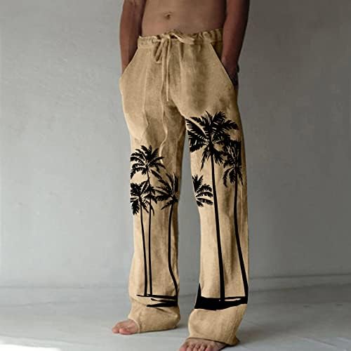 מכנסי ספורט גברים מגברים אופנה כותנה הדפסה קטנה ומכבי כיס מודפסים עם מכנסיים גדולים בגודל 50 מכנסיים