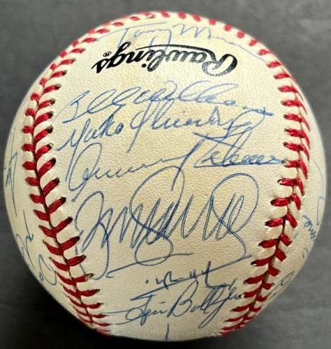 1996 קבוצת שיקגו קאבס חתמה על בייסבול -31 חתימות-31 חתימות-סנדברג/סוסה/ג'נקינס-כדורי בייסבול חתימה