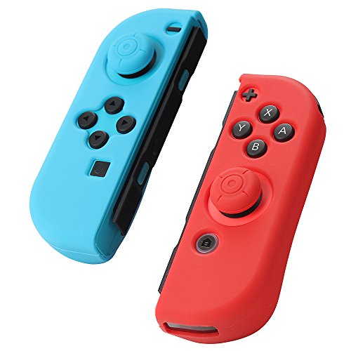 Hsu Joy Con Case Silicone Circes Gel Gel עבור Nintendo Switch Joy-Con Controller Protector
