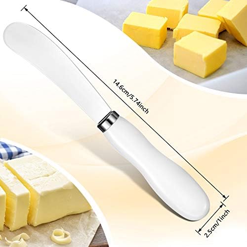 גבינת מפזר גבינת חמאת סכין נירוסטה מפזר סכין עם לבן פורצלן ידיות תכליתי גבינת חמאת פיזור סכיני לשימוש במטבח