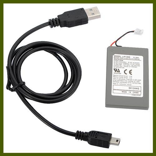 BW® 1800mAh החלפת סוללה חבילה אספקת חשמל + כבל כבל של מטען נתונים של USB עבור Sony for PlayStation 3 PS3 Controller
