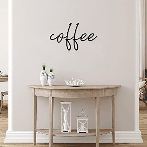 ALIOYOIT שלט מתכת קפה קפה מילה אמנות שלט קליגרפיה מותאמת אישית מספרי בית מתכת שלט וינטג 'פלדה קיר מתכת עיצוב
