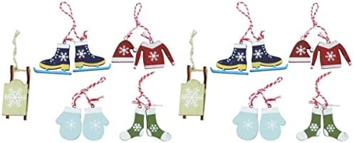 עץ Ovast תלוי כפפות חג המולד פרוסות תליון גרב מתנה קישוטי עץ כובע חג המולד קישוט קישוט