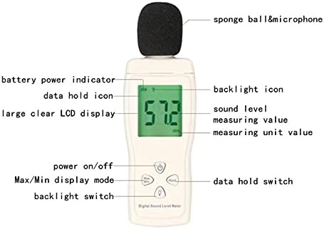 TWDDYC רמת צליל דיגיטלי מד 30-130dB מדד דציבלים ניטור רעש בודק חכם חיישן רעש DB גלאי גלאי מנתח